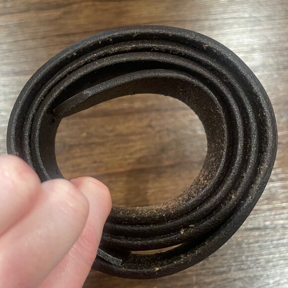 DEFECTIVE Madewell Men's Belt Approx. Sz 28-30 (?) (37.5"L) Narrow Leather Brown - Picture 11 of 14